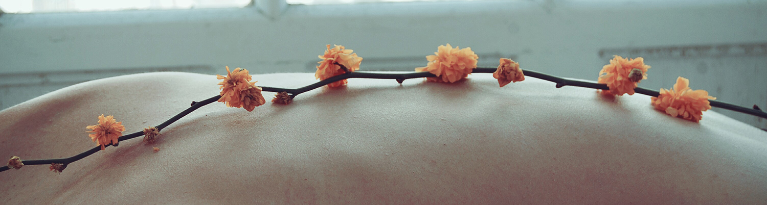 Massage Image of Body with a flower
